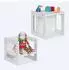 Relaxdays Kinder-Wendehocker 2er Set, weiß