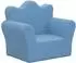 vidaXL Kindersofa Weich Plüsch Blau (357044)