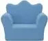vidaXL Kindersofa Weich Plüsch Blau (357044)