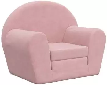 vidaXL Kinder-Schlafsofa Rosa Weiches Plüsch (356997)