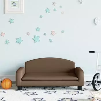 vidaXL Kindersofa braun 70x45x30 cm Stoff (3196360)