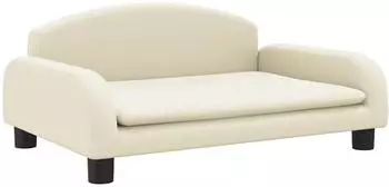 vidaXL Kindersofa Kunstleder, creme, 70x45x30cm