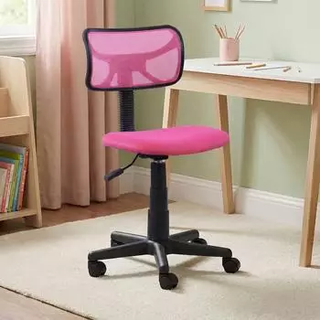 Caro Möbel Milan Kinderdrehstuhl mit Netzbezug, höhenverstellbar, pink (MILAN)