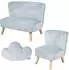 Roba Lil Sofa Kindersitzgruppe Samtstoff hellblau (Lil Sofa)