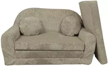 FORTISLINE Rosalia Kindersofa ausklappbar, Cord, mehrfarbig, 96x57x48cm
