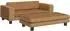vidaXL Kinder-Schlafsofa mit Hocker Braun Samt 100x50x30cm (3196412)