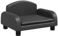 vidaXL Kindersofa Schwarz 50x40x30 cm Kunstleder