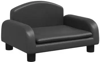 vidaXL Kindersofa Kunstleder Schwarz 50x40x30cm (3196374)