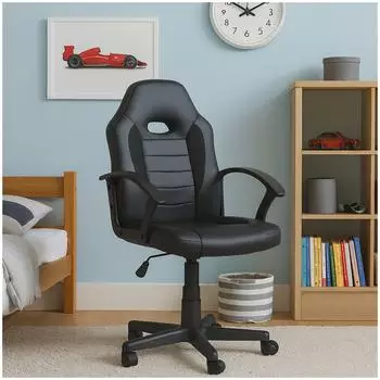 HTI-Living Daytona Junior Schreibtischstuhl h&ouml;henverstellbar, Schwarz, Kinder