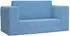 vidaXL Kinder-Schlafsofa 2-Sitzer Blau Plüsch (357038)