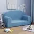 vidaXL Kindersofa 2-Sitzer Blau Plüsch (357014)
