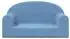 vidaXL Kindersofa 2-Sitzer Blau Plüsch (357014)