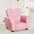 HomCom Kindersessel herzförmig Prinzessin, Schaumstoff, Rosa (310-025)