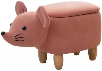 Svita Tierhocker Maus mit Stauraum, Rosa, Kinder (97239)