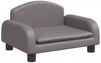 vidaXL Kindersofa Grau 50x40x30 cm Kunstleder