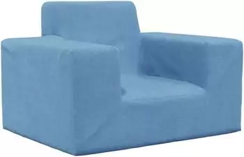 vidaXL Kindersofa Blau Weich Pl&uuml;sch (4104776)