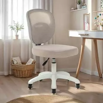 Idimex Mayla Kinder-B&uuml;rostuhl, h&ouml;henverstellbar, grau, ohne Armlehnen