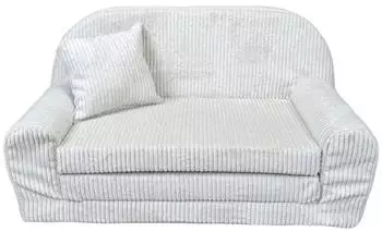 FORTISLINE Rosalia Kindersofa ausklappbar Cord, Liegefl&auml;che 104cm (Rosalia)