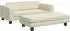 vidaXL Kindersofa mit Hocker Creme 100x50x30cm Kunstleder (3196415)