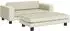 vidaXL Kinder-Schlafsofa mit Hocker, Samt, creme, 100x50x30cm (3196413)