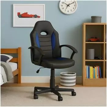 HTI-Living Daytona Junior Drehstuhl h&ouml;henverstellbar, schwarz-blau