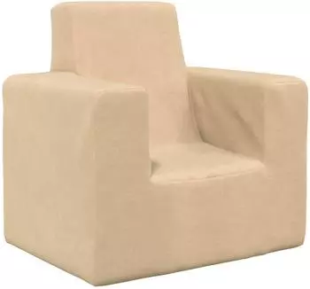 vidaXL Kindersofa aus weichem Plüsch, creme (4104793)
