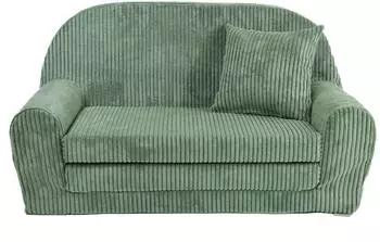 FORTISLINE Rosalia Kindersofa ausklappbar, Cord, 78x45x40cm, Liegefl&auml;che 104cm, Oeko-TEX Standard 100
