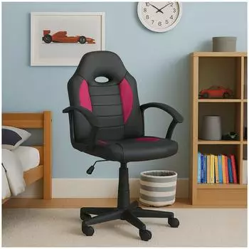 HTI-Living Daytona Junior Schreibtischstuhl h&ouml;henverstellbar, anthrazit-pink