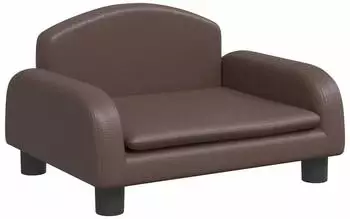 vidaXL Kindersofa braun 50x40x30cm Kunstleder (3196376)