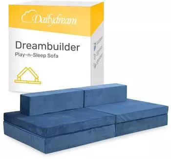 Dailydream Dreambuilder Play-n-Sleep Spielsofa für Kinder, blau, 168x84x55cm (DD0013Playsofa_NL)