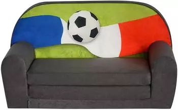 FORTISLINE Kindersofa "MINI" aufklappbar, Football FANZONE FR (W386_18)