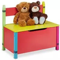 Relaxdays Kindersitzbank Mit Stauraum, Kinder Truhenbank, Hbt: 54,5 X 60 X 35 Cm,