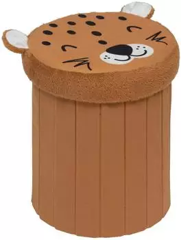 Atmosphera Anoki Kindersitzsack Leopard faltbar, orange (D30x36cm)