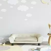 vidaXL Kindersofa Creme 70x45x26 cm Samt