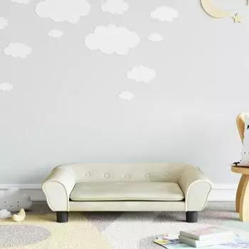 vidaXL Kindersofa Samt, creme, 70x45x26cm (3196406)