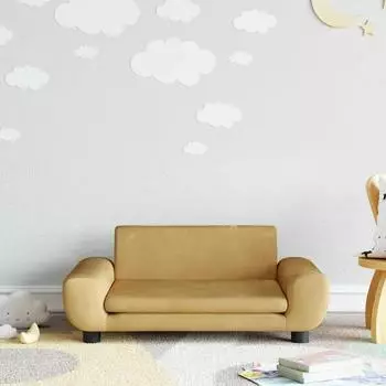 vidaXL Kindersofa Samt braun 70x45x33cm (3196391)