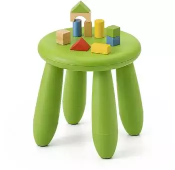 Relaxdays Kinderhocker aus Kunststoff, grün