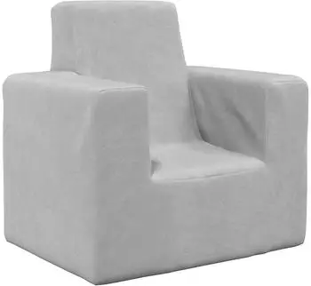 vidaXL Kindersofa weicher Plüsch, hellgrau (4104791)