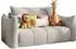 WFL GROUP Lilo Jugendsofa mit Schlaffunktion & Bettkasten, hellgrau Cord (800001751682)
