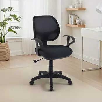 Idimex COOL-1 Kinder-Schreibtischstuhl h&ouml;henverstellbar, Mesh, schwarz