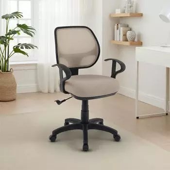 Idimex COOL-1 Kinder-Schreibtischstuhl h&ouml;henverstellbar, Mesh, taupe (97005)