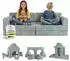 Juskys Kayo Kindersofa Cord, hellgrün, 12-teilig