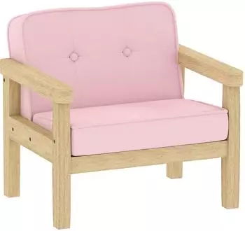 AIYAPLAY Kindersessel Cordoptik, rosa, Holzrahmen (310-086V00PK)