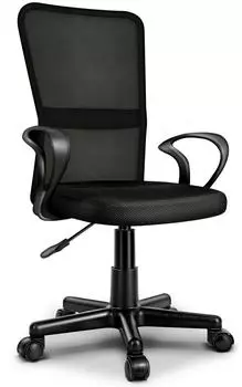 Tresko RS-074 B&uuml;rostuhl schwarz, mit Armlehnen, h&ouml;henverstellbar (RS-074)