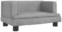 vidaXL Kindersofa Hellgrau 60x40x30 cm Samt