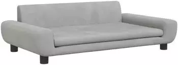 vidaXL Kindersofa hellgrau 100x54x33cm Samt (3196380)