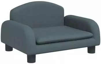 vidaXL Kindersofa dunkelgrau 50x40x30cm, Stoff