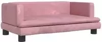 vidaXL Kindersofa, Kinder Schlafsofa Rosa 80x45x30 cm Samt
