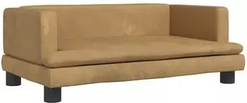 vidaXL Kindersofa braun, Samt, 80x45x30cm (3196310)