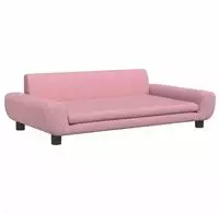 vidaXL Kindersofa Rosa 100x54x33 cm Samt